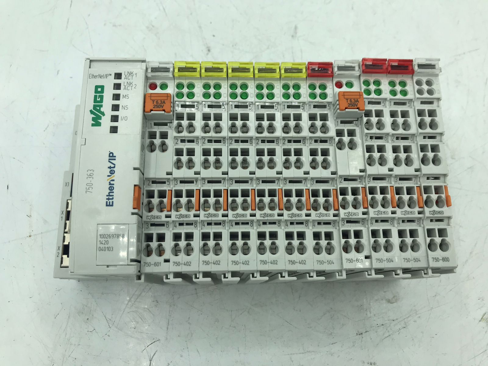 WAGO 750‑363 + PSU 750‑601 + 5× 750‑402 I/O + 2× 750‑601 fuses + 3× 750‑504 + 750‑600 kit - Image 2