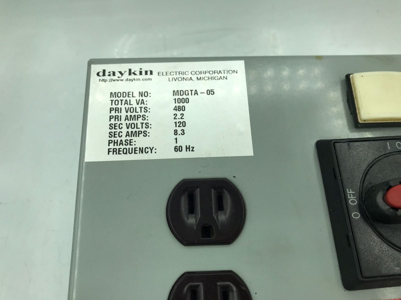 Daykin MDGTA-05 Transformer Disconnect 1000 VA USED ⚡ Tested & Working - Image 2