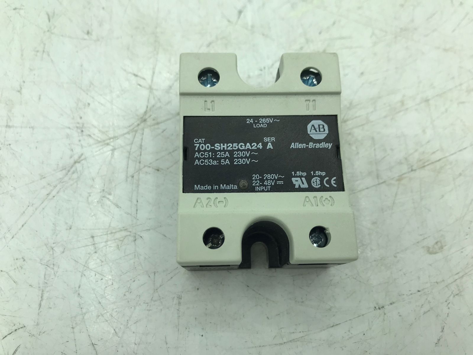 AB 700-SH25GA24 Solid State Relay ⚡ 25A Hockey Puck Zero-Cross Used - Image 3