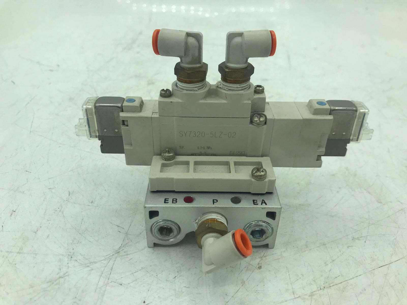 SMC SY7320-5LZ-02 Solenoid Valve ⚙️ 5-Port, 24VDC, w/ Manifold Used/Tested ✅