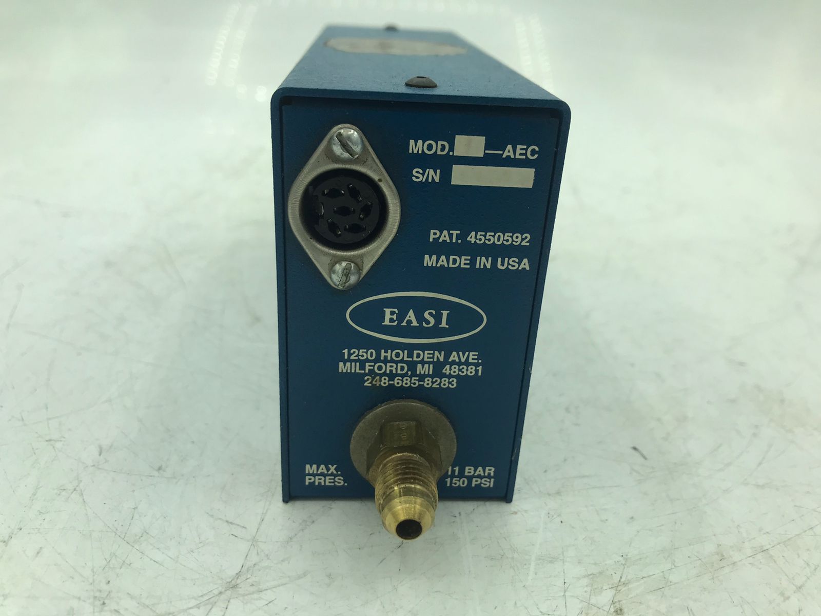 EASI AEC Pressure Transducer Controller 150 PSI 11 BAR Pat. 4550592 Made in USA