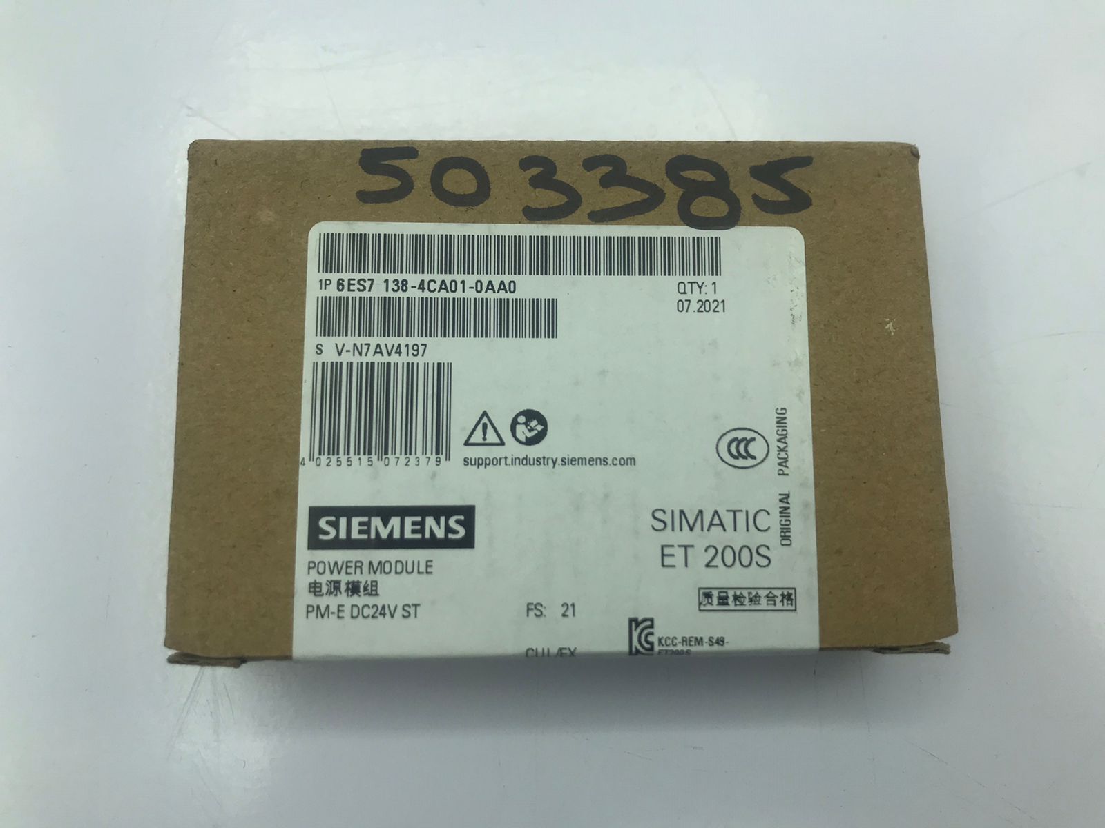 New Siemens 6ES7138-4CA01-0AA0 In Box Brand