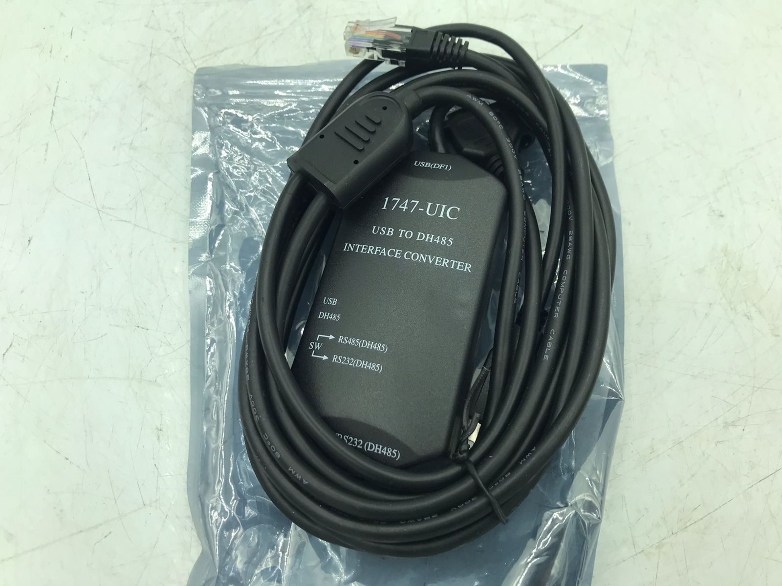 NEW USB to DH-485 Interface Converter 1747-UIC for SLC 500 MicroLogix PLC Cable