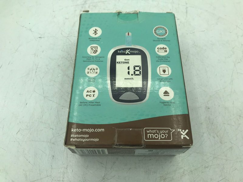 Keto-Mojo Bluetooth Glucose & Ketone Monitoring System GKI Meter Only - Tested