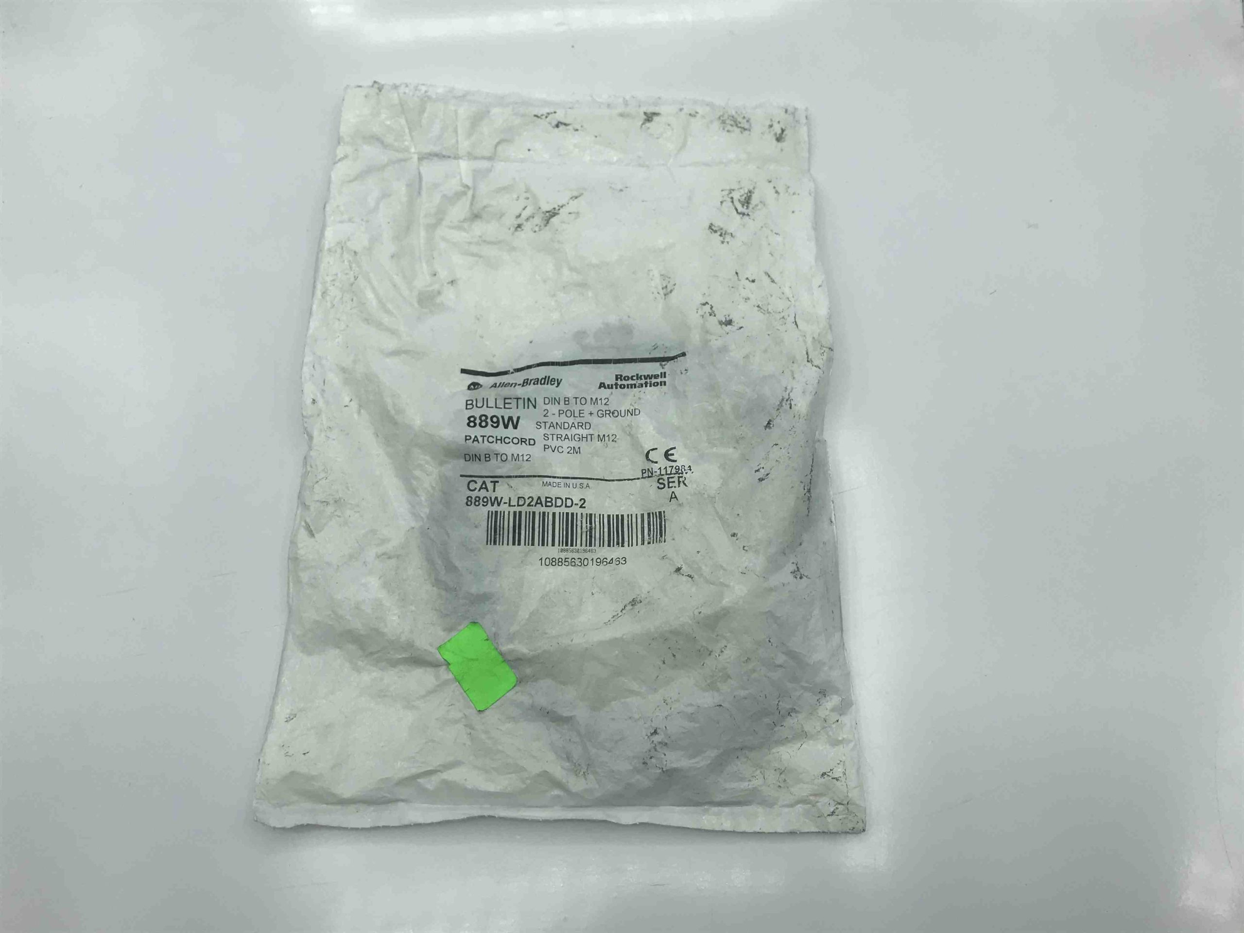 889W-LD2ABDD-2 PATCHCORD, DIN B TO M12