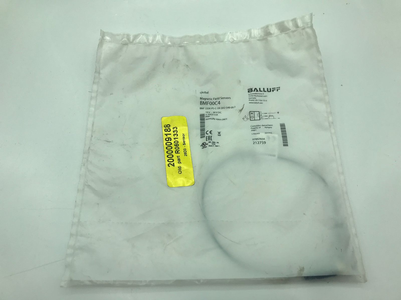 BALLUFF BMF235K-PS-C-2A-SA2-S49-00,3( BMF00C4 ) Magnetic Field Sensor