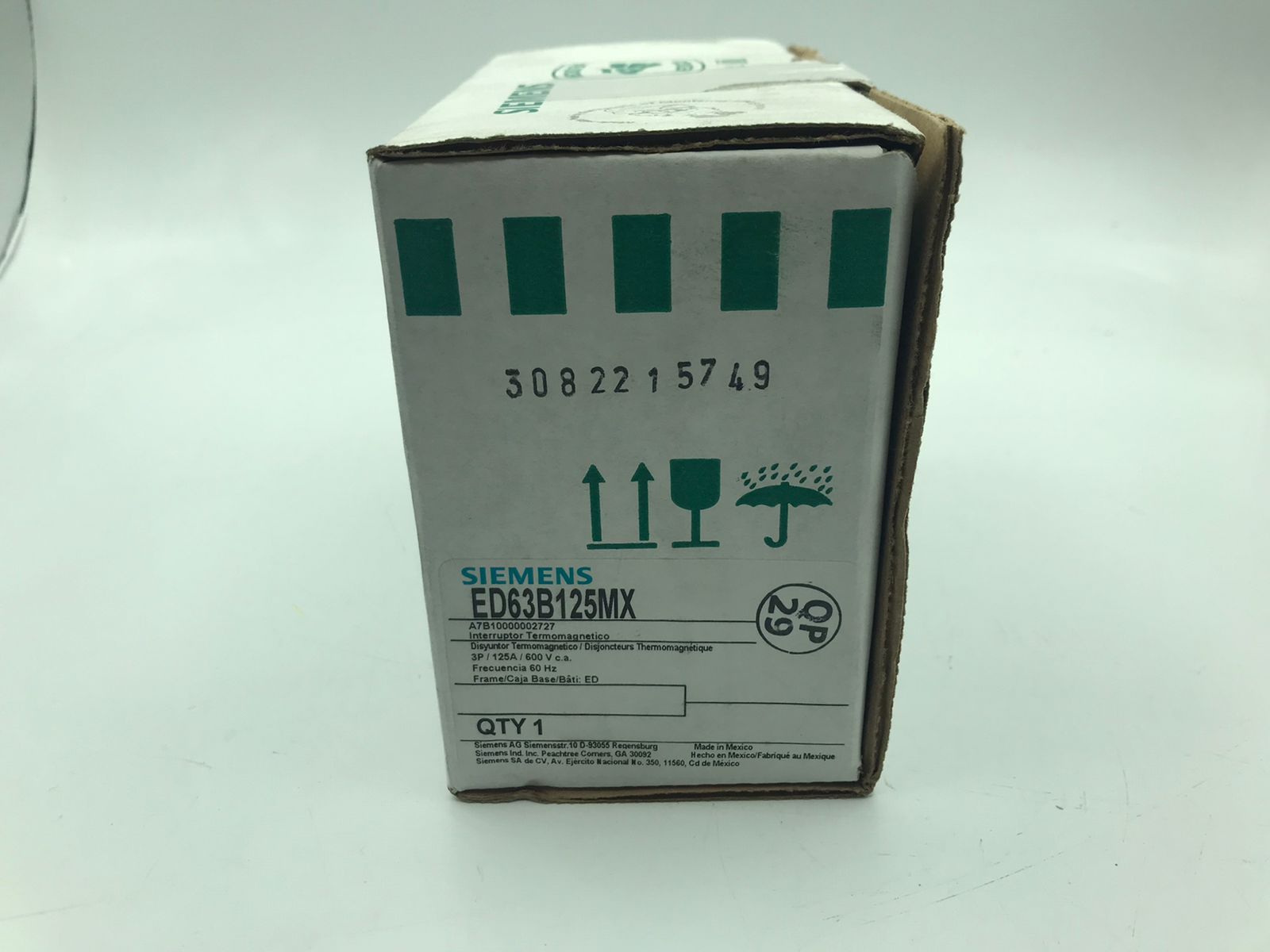 ED63B125MX - Siemens - Molded Case Circuit Breaker Bolt On - 125 Amp - 3 Pole - 600 Volt - Image 3