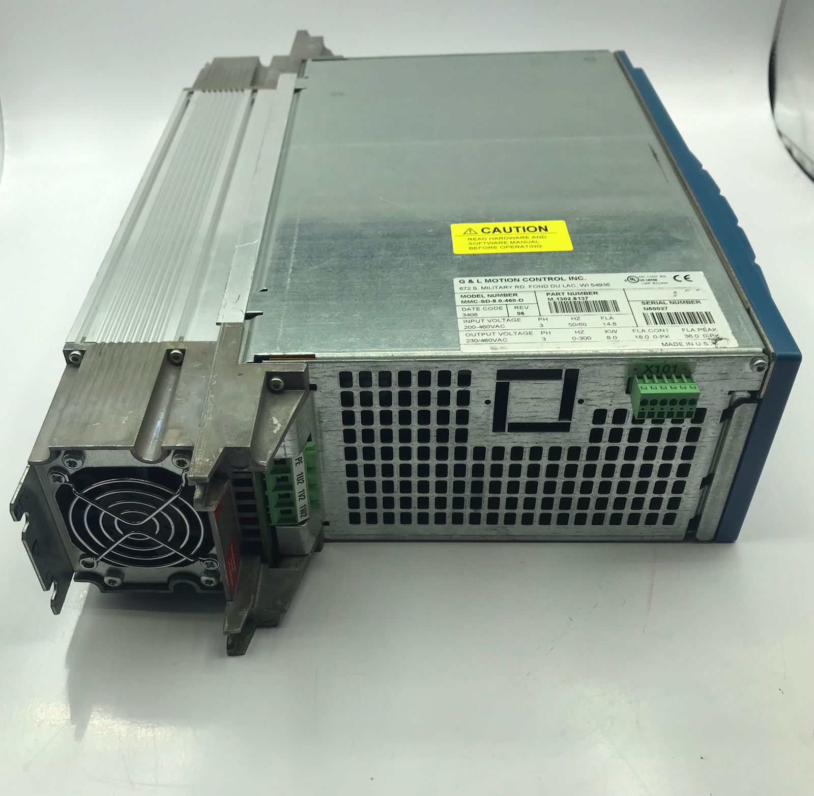 Danaher G&L Motion Control MMC-SD-8.0-460-D Servo Drive MMC smartdrive REV: 06