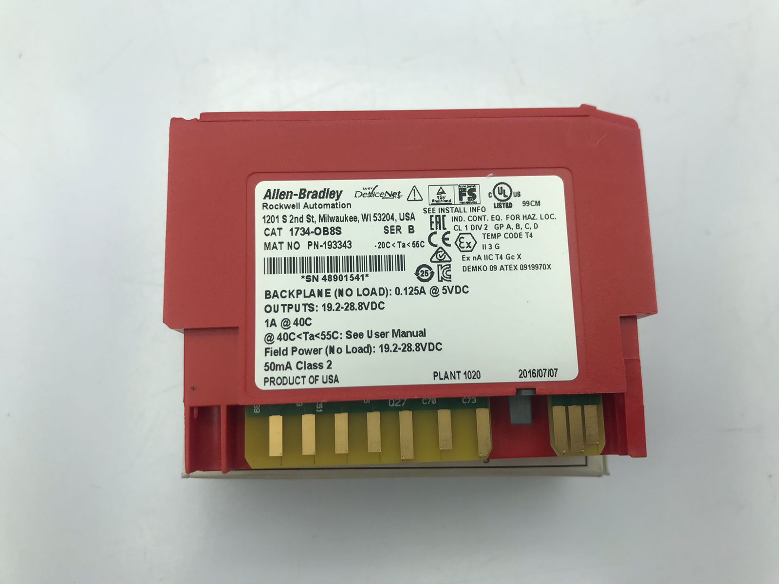 AB 1734-OB8S 1734OB8S Point I/O ser.B / 8 Channel Safety Sourcing Output Module - Image 2
