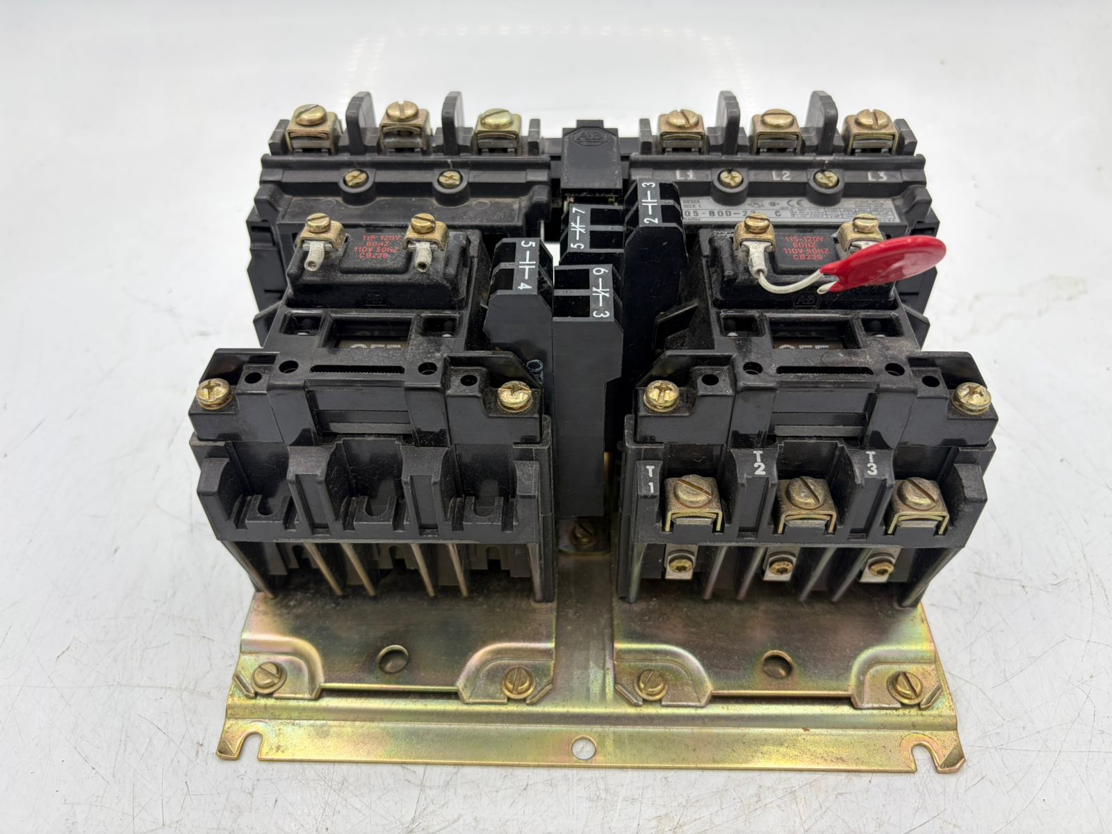 AB 505-B0D-23 Reversing Contactor Size 0 120V 18A 1NO/1NC Aux Used - Image 3