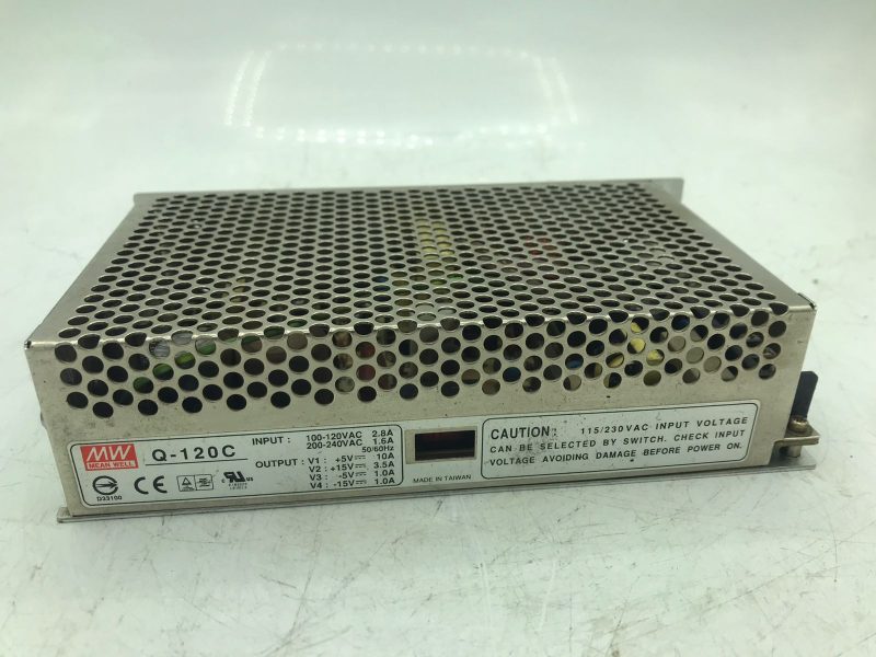 Mean Well Q-120C Quad Output 122W Switching Power Supply 5V 15V -5V -15V SMPS USED