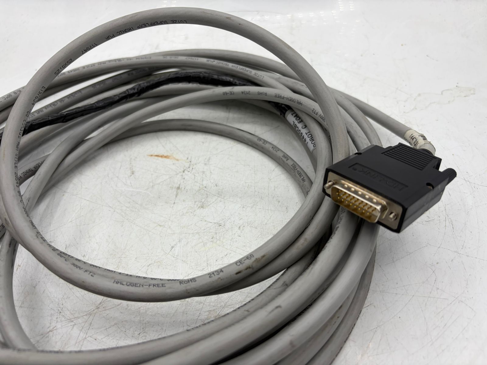 HD-LINK 14460CBL Robot C EOAT Cable DB25 D-Sub 25-Pin Male Industrial Cable Used
