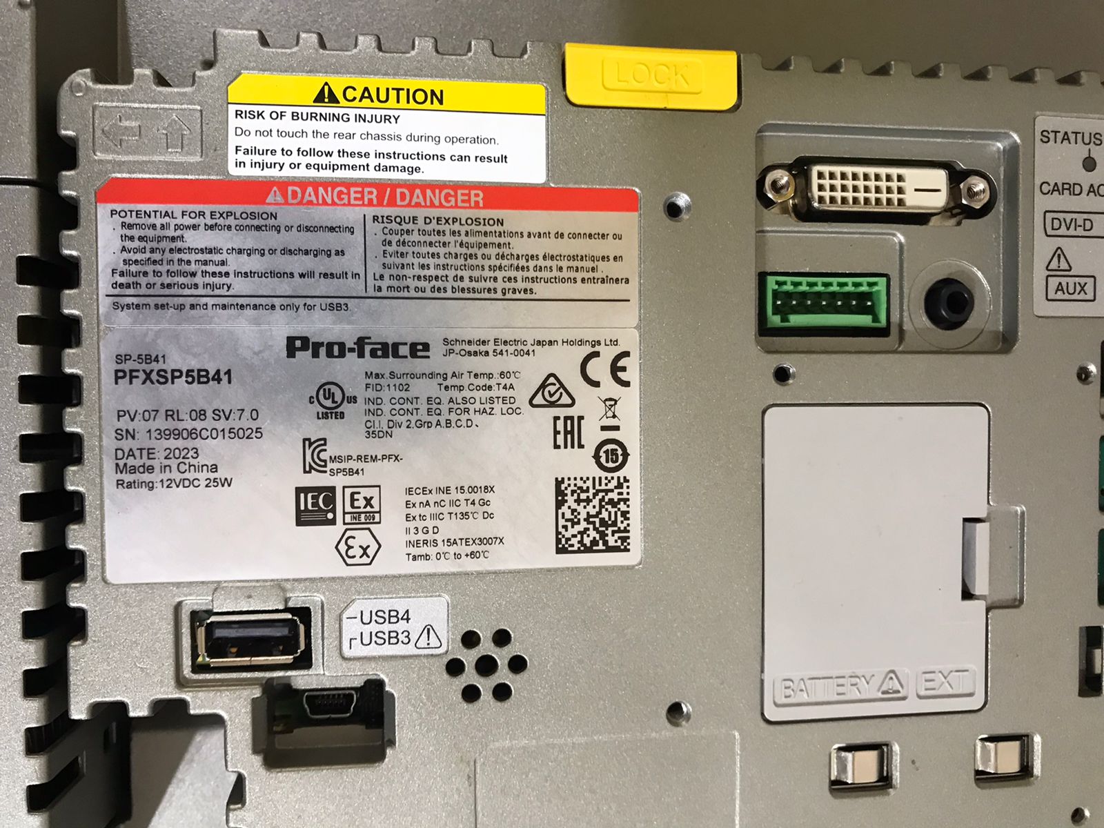 Pro-face PFXSP5B41 SP5000 Series Open Box Module HMI Processor Unit Tested Used