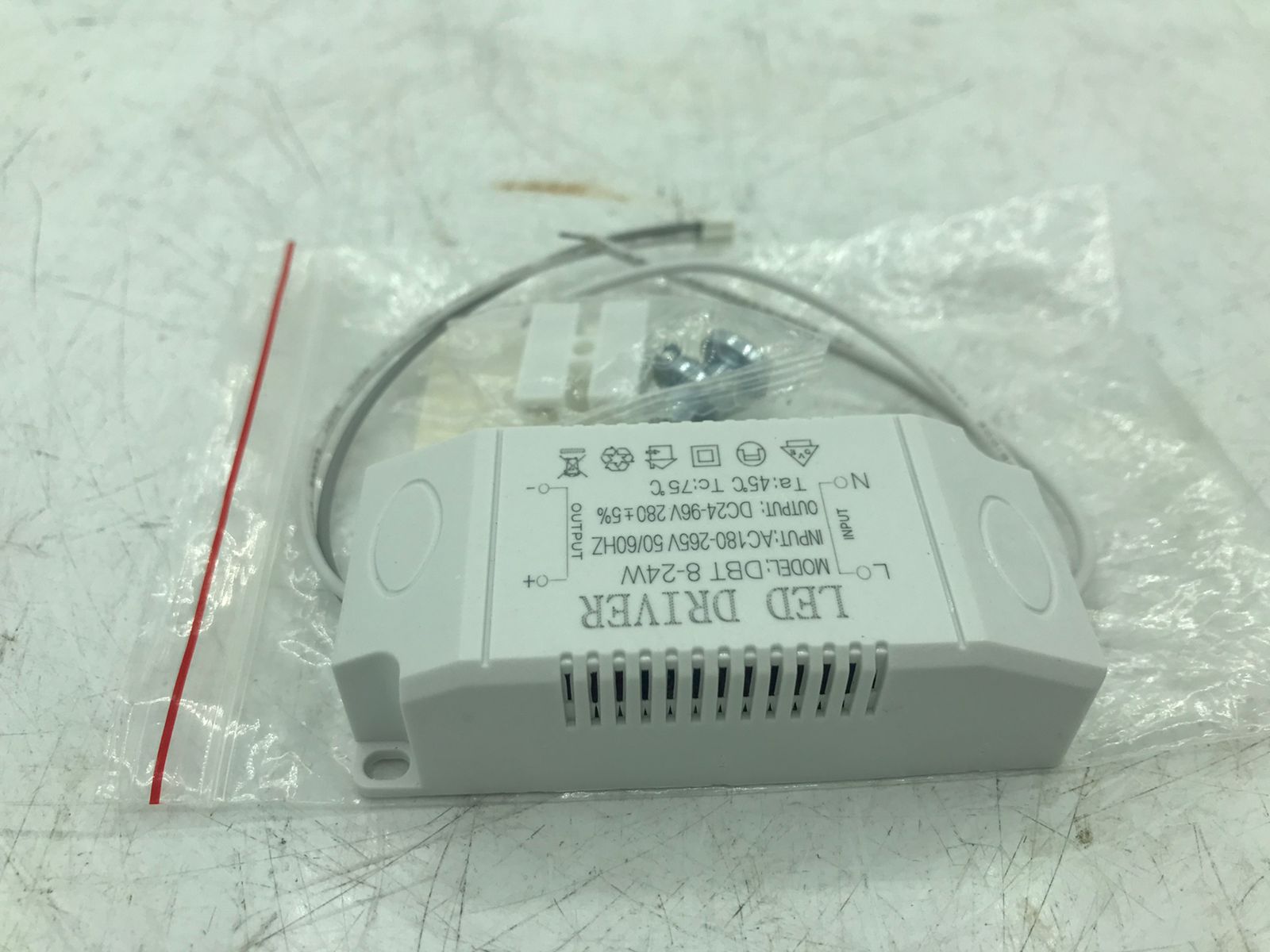 DBT LED Driver 8-24W Constant Current 300mA 24-96V AC85-265V Lamp Transformer NWOB