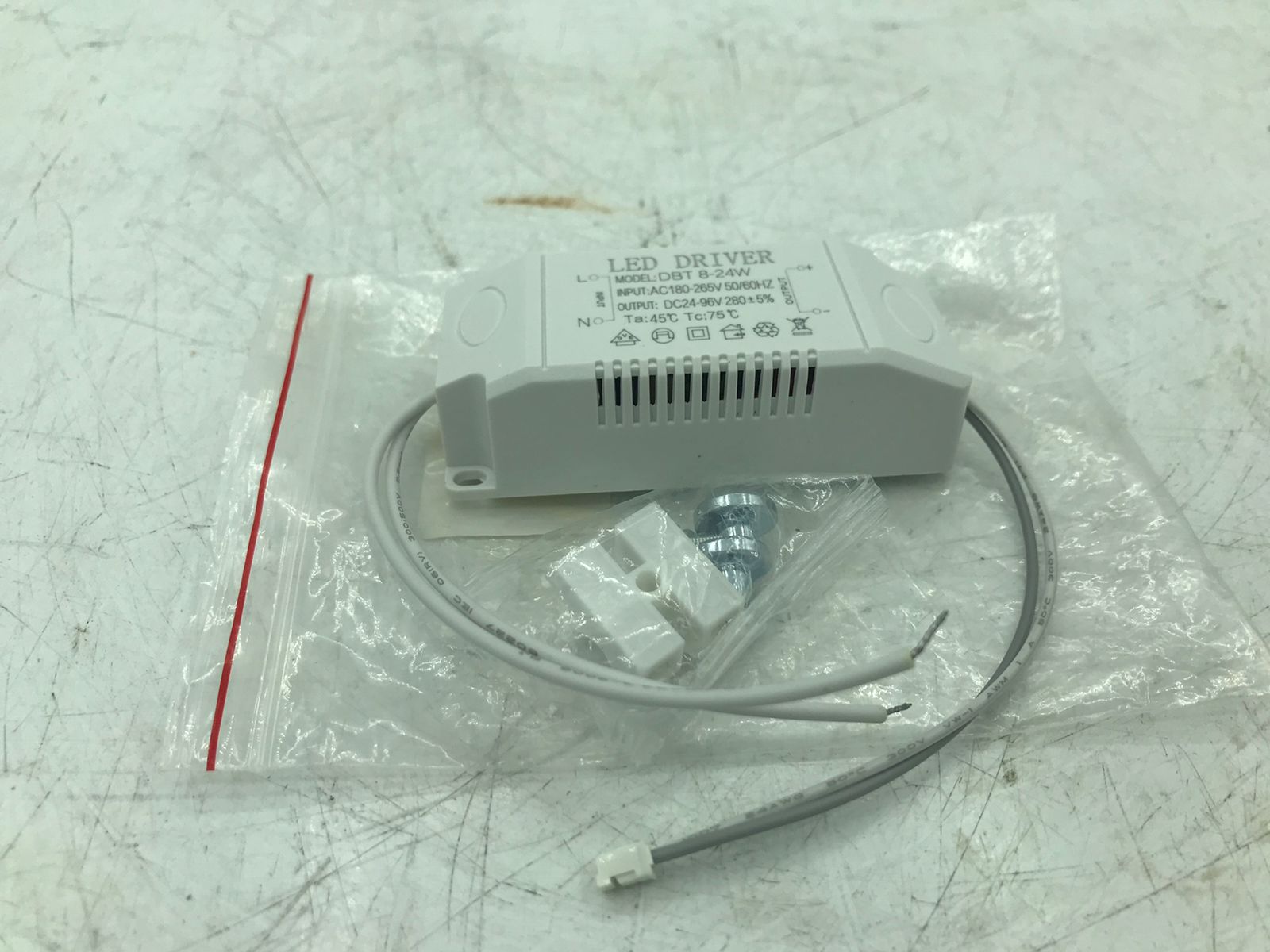 DBT LED Driver 8-24W Constant Current 300mA 24-96V AC85-265V Lamp Transformer NWOB