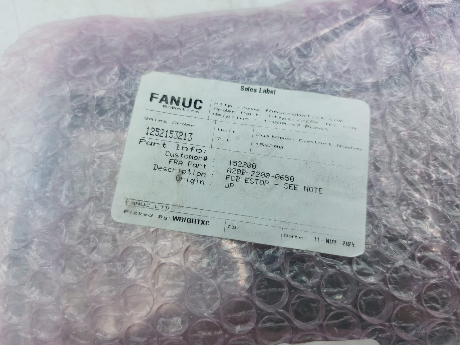 NEW FANUC Robotics A20B-2200-0650 PCB ESTOP Emergency Stop Board