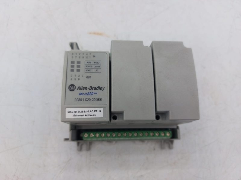 2080-LC20-20QBB Micro820 20-Point EtherNet/IP PLC Controller USED