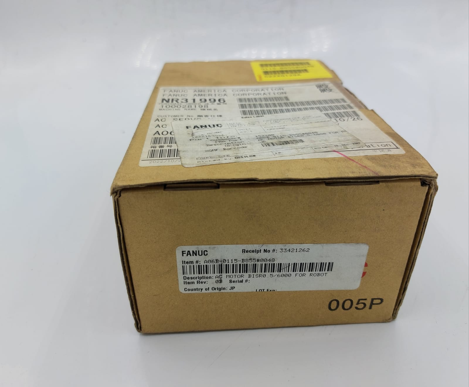 FANUC AC Servo Motor A06B-0115-B855#0048 Beta iSR 0.5/6000 6000RPM Open Box New OEM