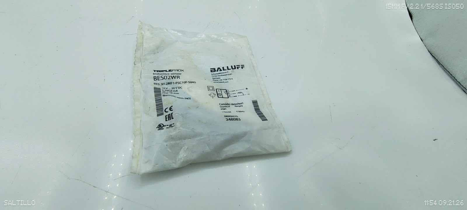 BALLUFF BES02WR BES M12MF1-PSC10F-S04G Inductive Proximity Sensor PNP NO 10mm - Image 2