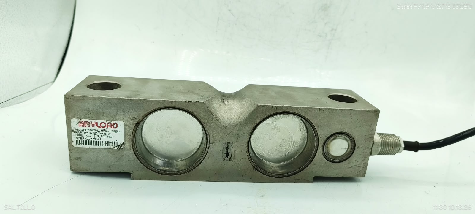 ANYLOAD 102BH-75Klb-02 Load Cell 75000 lb Double Ended Beam Cut Cable Used