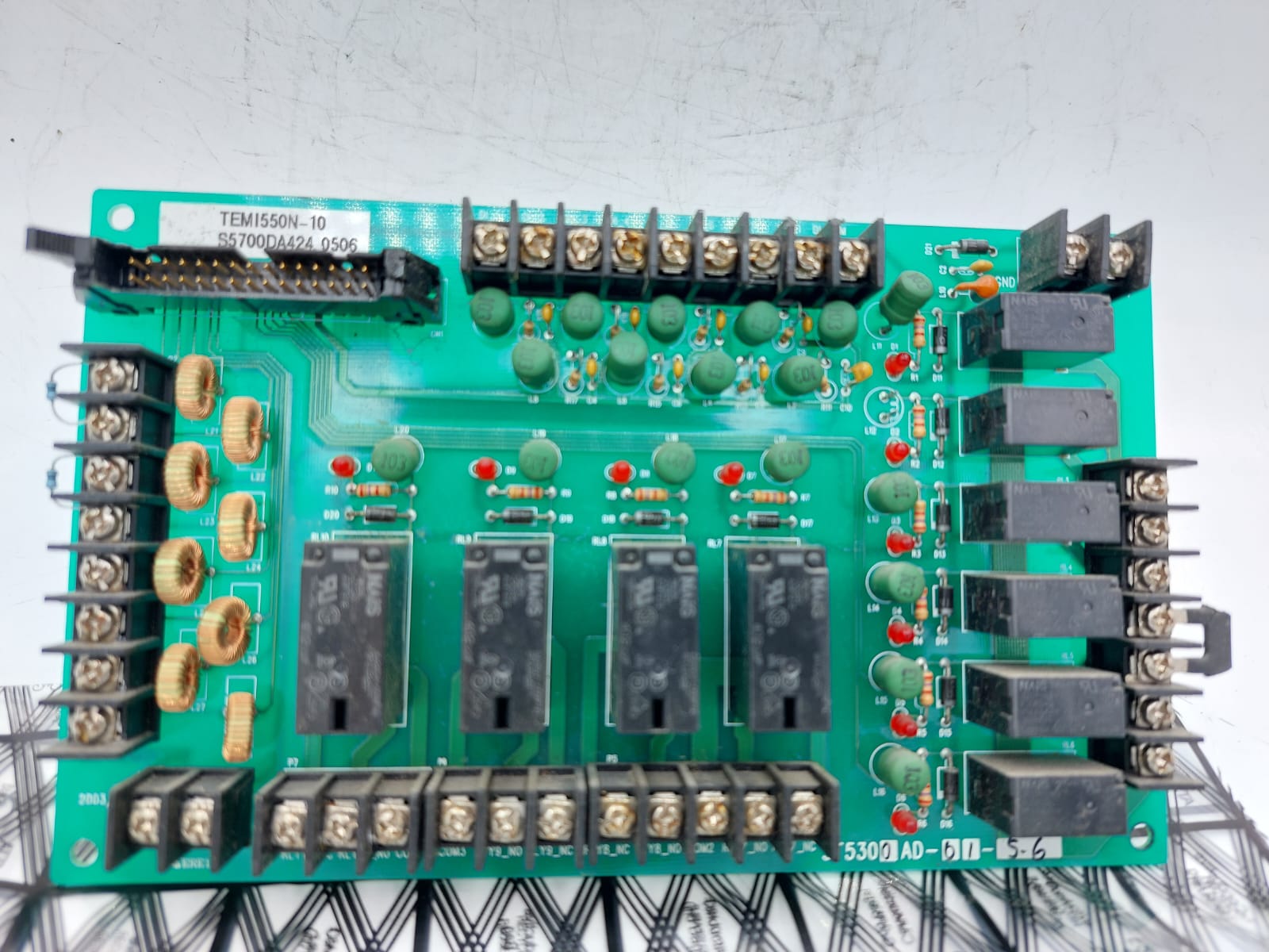 TEMI550N-10 Relay I/O Board PCB S5700D4424 Working Pull Board Only - Image 3