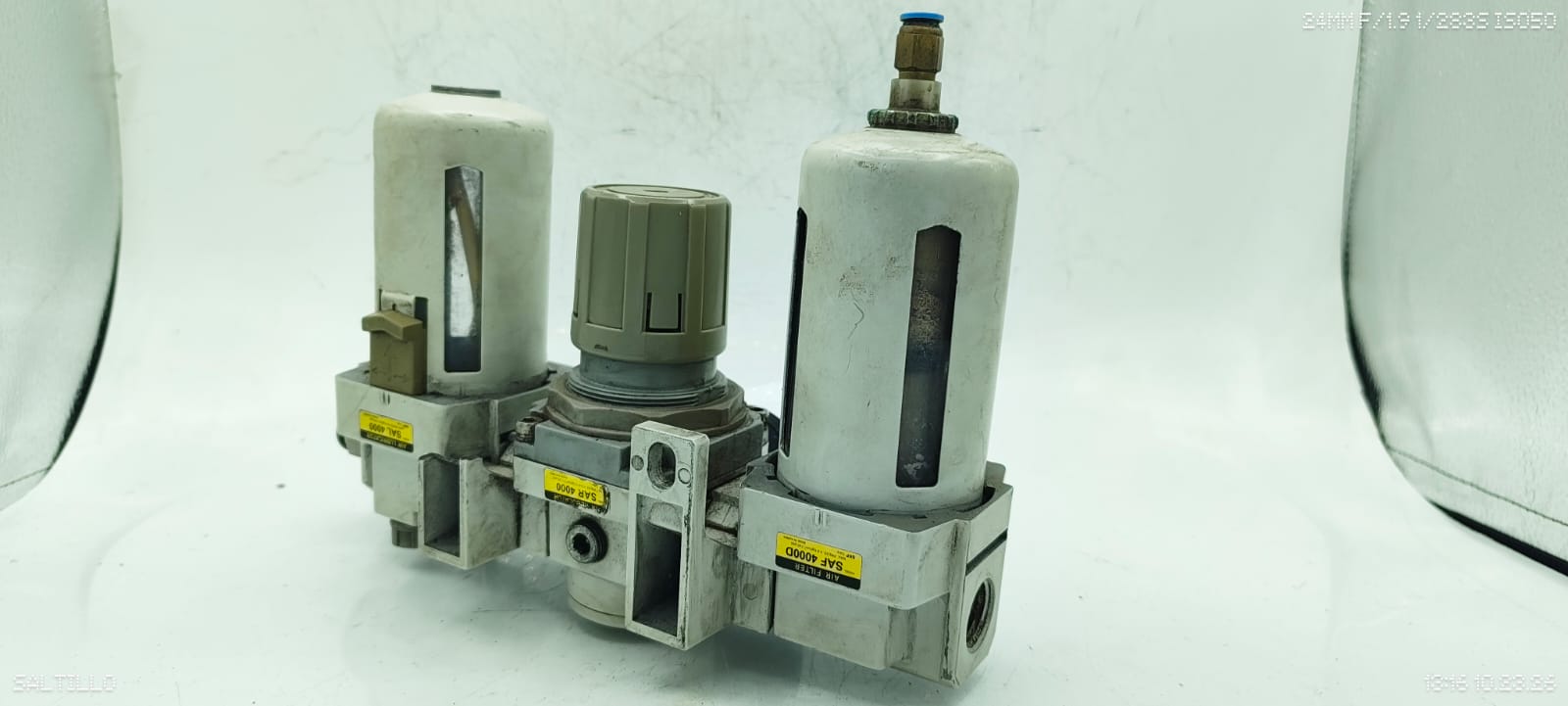 SKP SAF4000D SAR4000 SAL4000 Air Filter Regulator Lubricator FRL Assembly Used - Image 2