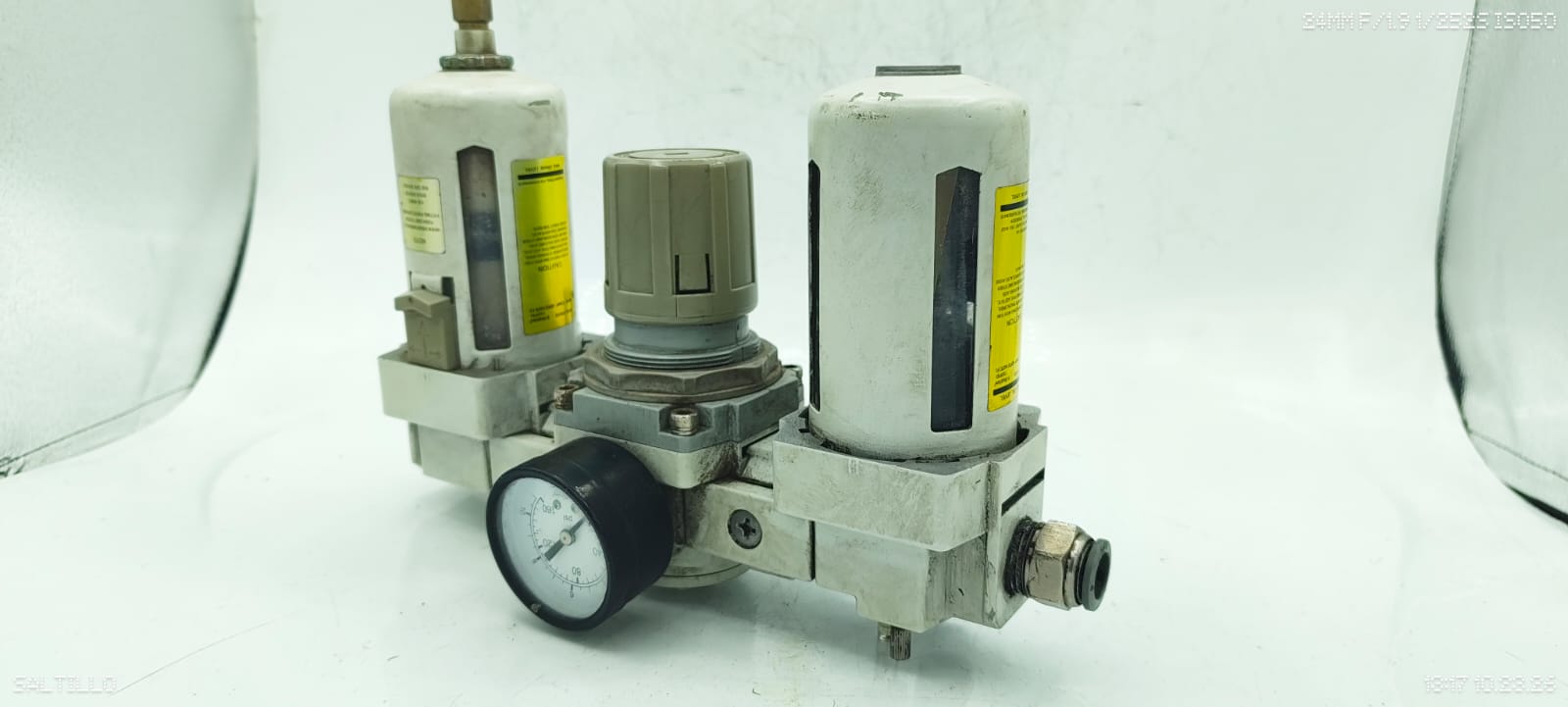 SKP SAF4000D SAR4000 SAL4000 Air Filter Regulator Lubricator FRL Assembly Used - Image 3